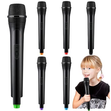 Sanwuta 6 Pcs Fake Microphone Prop Toy Plastic Microphone Prop ...