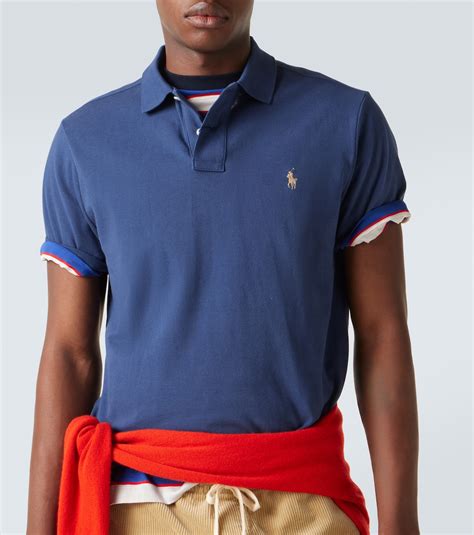 Cotton piqué polo shirt in blue - Polo Ralph Lauren | Mytheresa