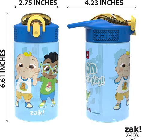 Buy Zak Designs CoComelon Kids Water Bottle with Spout Cover and Built ...