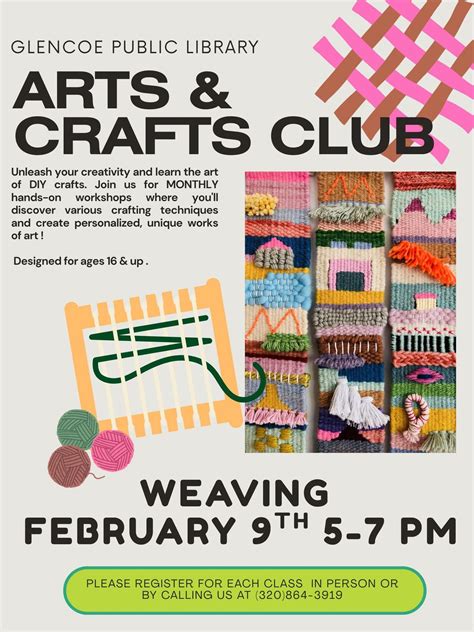 Arts and Crafts Club - Weaving , 1107 11th St E Ste 207, Glencoe, MN ...