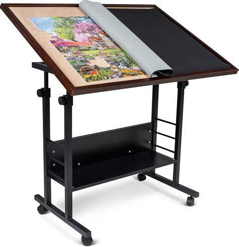 Becko US 1500-piece Jigsaw Puzzle Table with Legs, Adjustable Puzzle ...