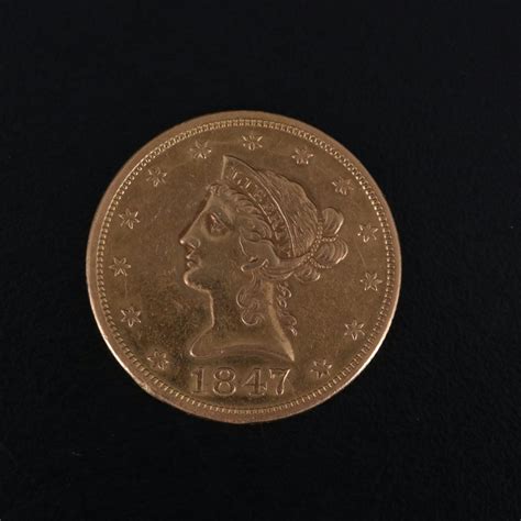 1847-O United States Ten Dollar Gold Coin | EBTH