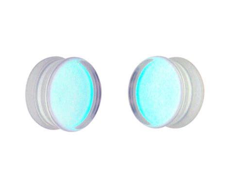 Iridescent Aurora Borealis Glass Double Flare Plugs India | Ubuy
