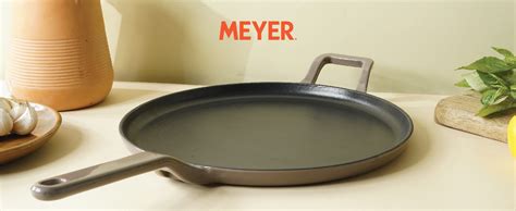 Buy Meyer Enamel Cast Iron Dosa Tawa Pan | Roti Tawa With Induction ...