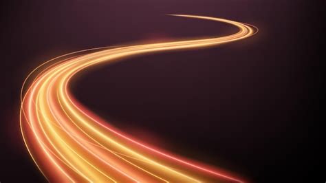 Colorful light trails long time exposure motion blur effect vector ...
