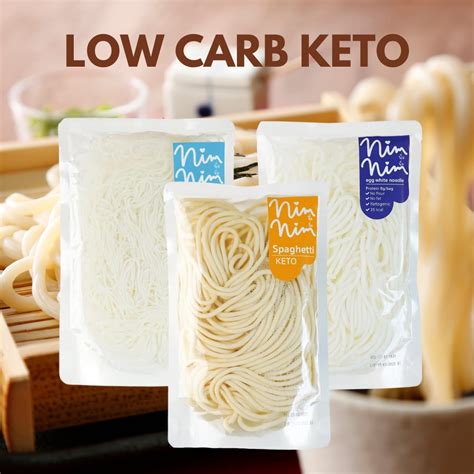 NIM NIM THAILAND - KETO LOW CARB EGG & EGG WHITE NOODLES 100G | Shopee ...