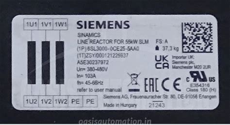 Repair / Purchase Siemens Sinamics Line Reactor 55Kw Automaiton product ...