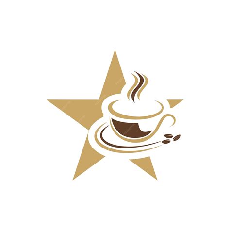 Premium Vector | Star coffee logo design vector isolated on white ...