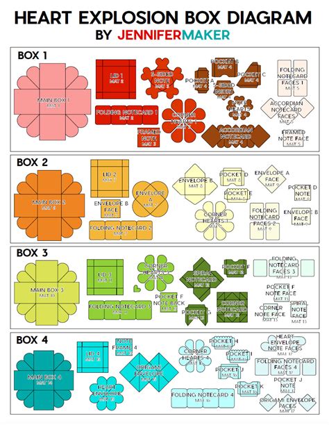Image result for DIY Heart Exploding Box Template for Crcut