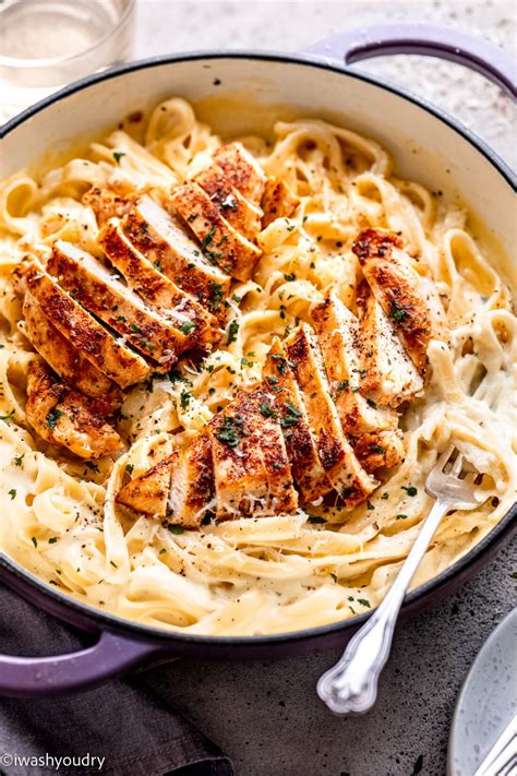 Chicken Alfredo Pasta Recipe One Pan Chicken Alfredo Pasta The Busy
