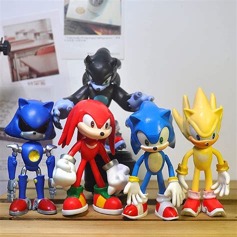 Sonic | Set of 5 Action Figures Set | Spike Sonic, Robo Sonic | 12.5 C