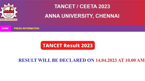 TANCET Result 2023 To Be Released on April 14, Know How To Check at ...