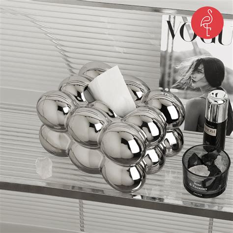 The Flamingo Life Bubbles Glossy Tissue Holder | This Tissue Holder is ...