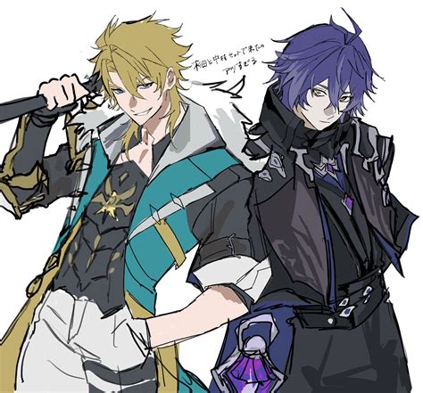 flins and varka (genshin impact) drawn by nasu_nasu7777 | Danbooru