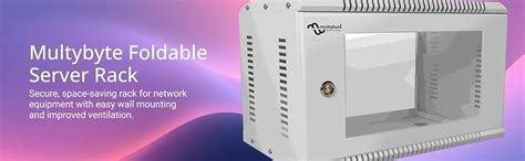 Multybyte 4U Foldable Wall Mount Cabinet Server Rack - Secure, Space ...
