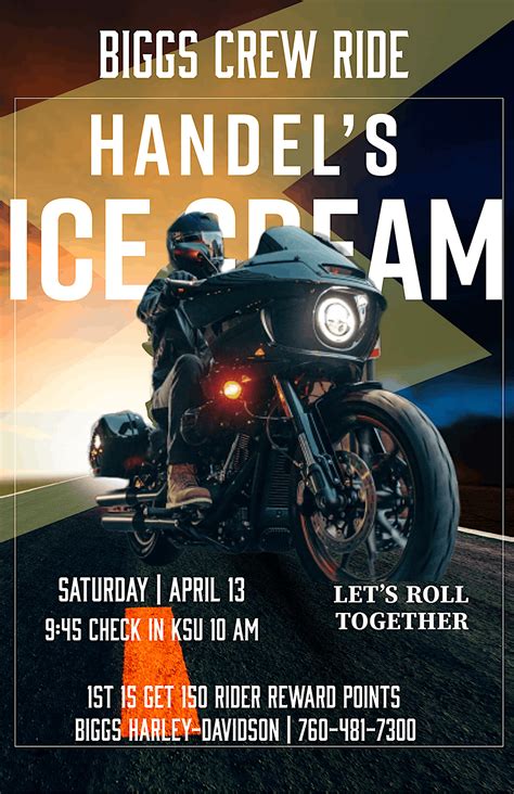 Biggs Crew Ride Handels Ice Cream and Burgers, Biggs Harley-Davidson ...