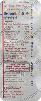 Umanoflam D Strip Of 10 Tablets: Uses, Side Effects, Price & Dosage ...