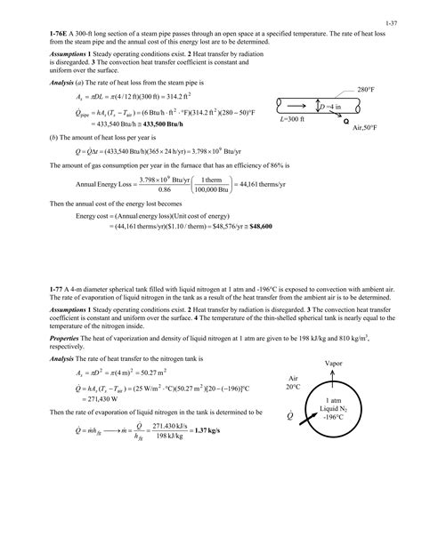 Answers to Problems in Heat and Mass Transfer 5th Edition by Yunus ...