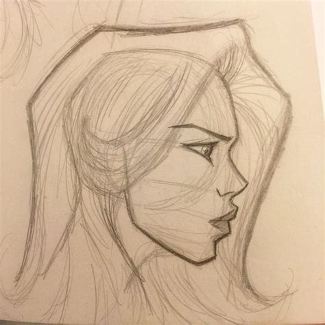 Girl Profile Drawing at GetDrawings | Free download