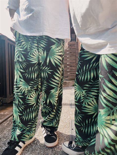 RESORT PANTS tropical leaf /col.blk | 13th Avenue
