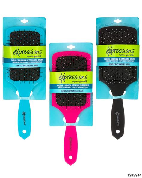 Buy Expressions 3PC Value Pack Pro Hairbrush – 3 Paddle Cushion ...