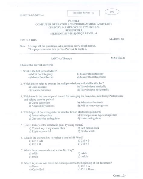 COPA ITI Paper 2018 [PDF] Theory - ITI Portal
