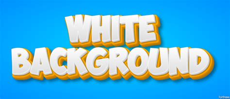 White Background Text Effect and Logo Design Trendy