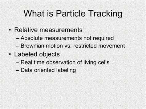 Single Particle Tracking 的图像结果