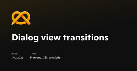 Dialog view transitions · Medienbäcker Thomas Günther