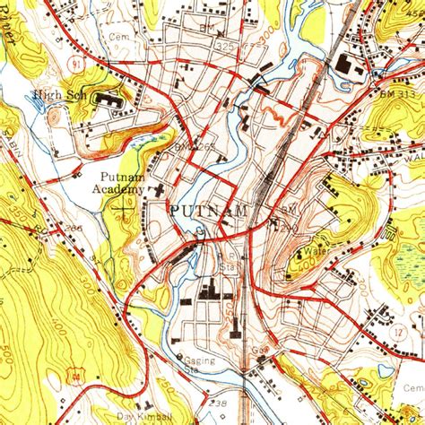 Putnam, CT (1955, 31680-Scale) Map by United States Geological Survey ...