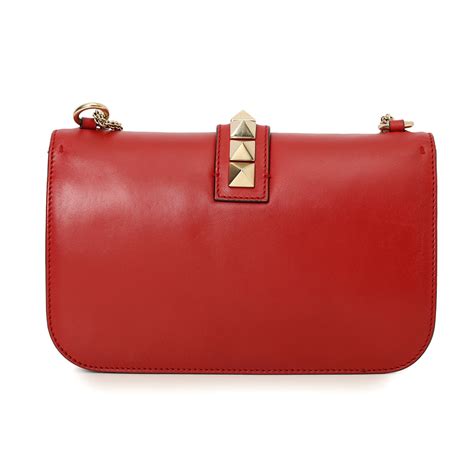 Shop Pre-Owned Authentic Valentino Medium Glam Lock Rockstud Shoulder ...