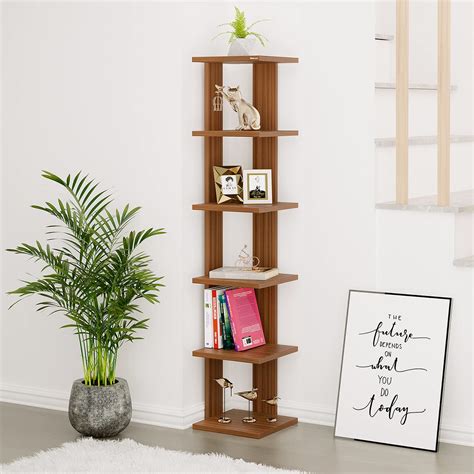 BLUEWUD Braine Engineered Wood Multipurpose Wall Decor Floating & Free ...