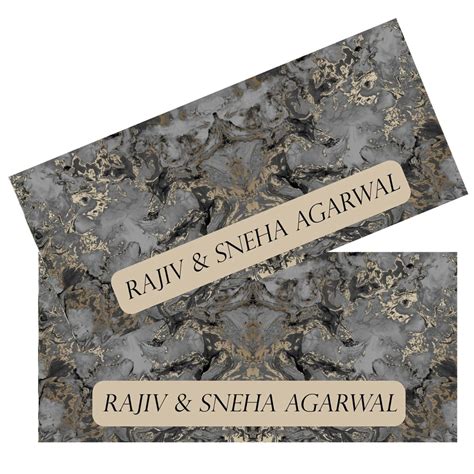 Set of 20 Black Marble Theme Money Envelopes