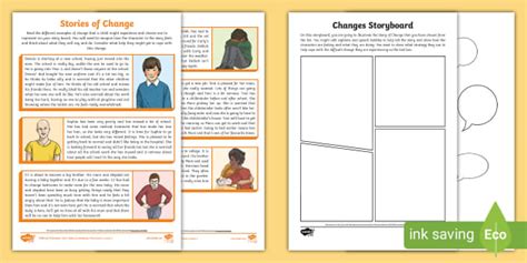KS2 Scenarios About Change Storyboard Activity