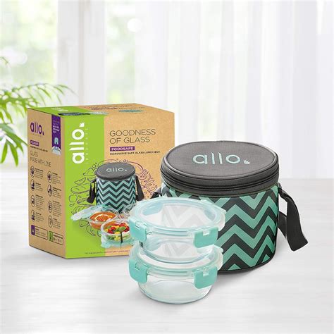 Buy Allo FoodSafe Microwave Safe Glass Lunch Box with Break Free ...