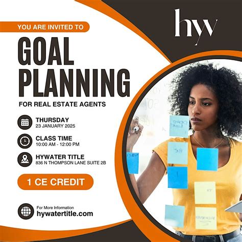 CE: Goal Planning for Real Estate Agents (Murfreesboro, TN), 836 N ...