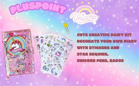 PLUSPOINT Diy Unicorn Notebook Kit Gift Set For Girls Cute Creative ...