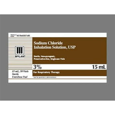 Mylan Sodium Chloride Inhalation Solution (15 ml) Delivery or Pickup ...