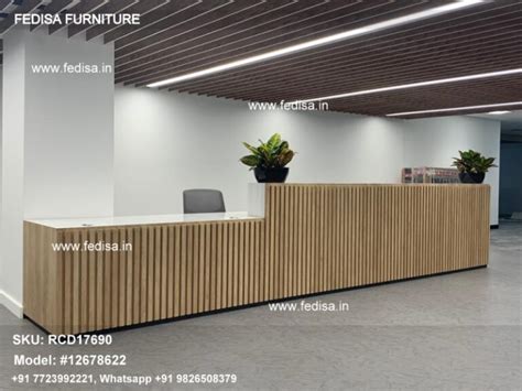 Wood Reception Desk Big Reception Desk Backlit Reception Desk Reception ...