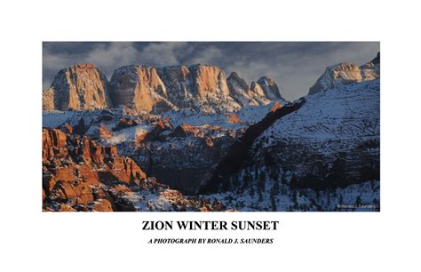 Zion Winter | Zion National Park | Ronald J. Saunders Photography