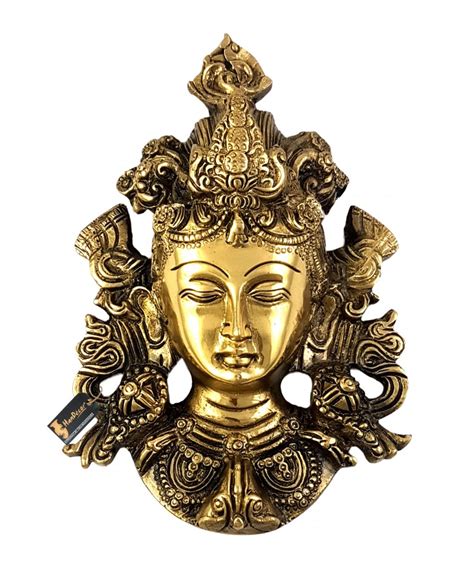 Tara Devi Face Brass Wall Hanging
