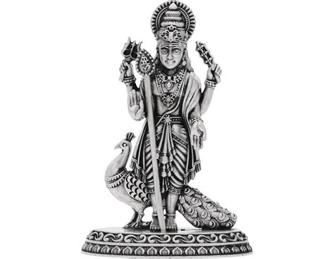 Sree Kumaran | GOD MURUGAN OXEDISED SILVER SILAI (92.5 PURITY)