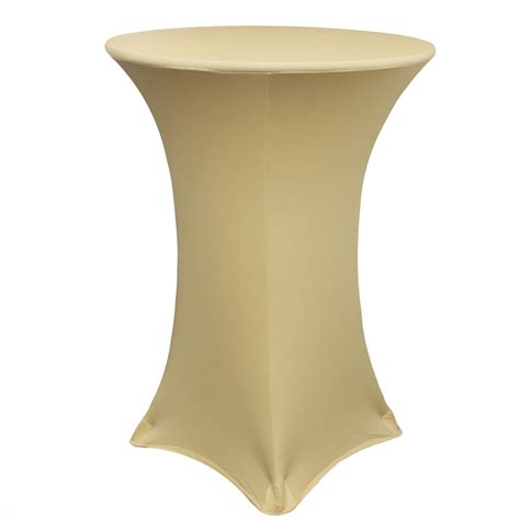 30 inch Highboy Cocktail Round Spandex Table Cover Champagne in 2024