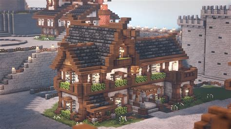 Minecraft Medieval Tavern Medieval City Tavern Inn In Minecraft TBM