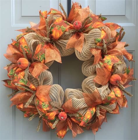 fall wreaths mesh