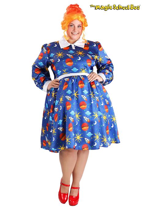 Women's Plus Size The Magic School Bus Miss Frizzle Costume | Plus Size ...