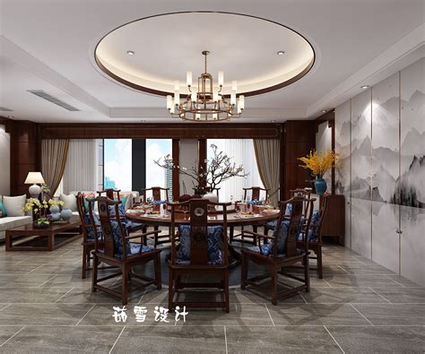 新中式会所餐饮包厢|space|Home Decoration Design|溪地茹雪_Original作品-站酷(ZCOOL)