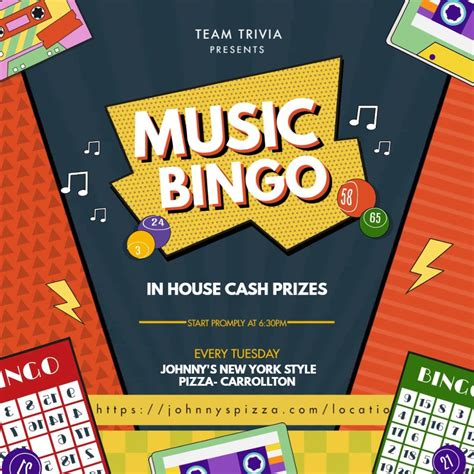 Music Bingo! with Team Trivia, Johnny's New York Style Pizza ...