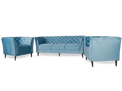 Buy Watson 3 1 1 Sofa Set In Premium Velvet Fabric - GetMyCouch