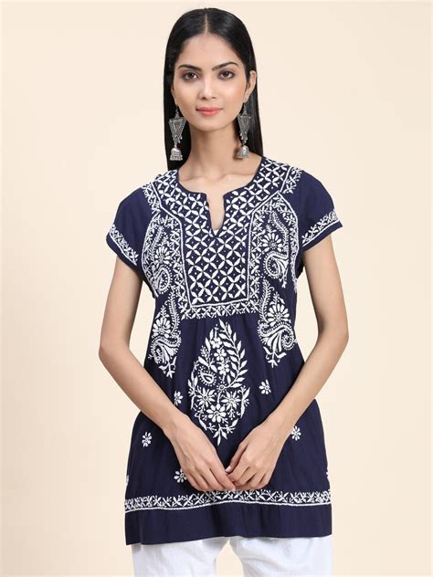 HOK Chikankari Tunic for Women - House Of Kari (Chikankari Clothing)